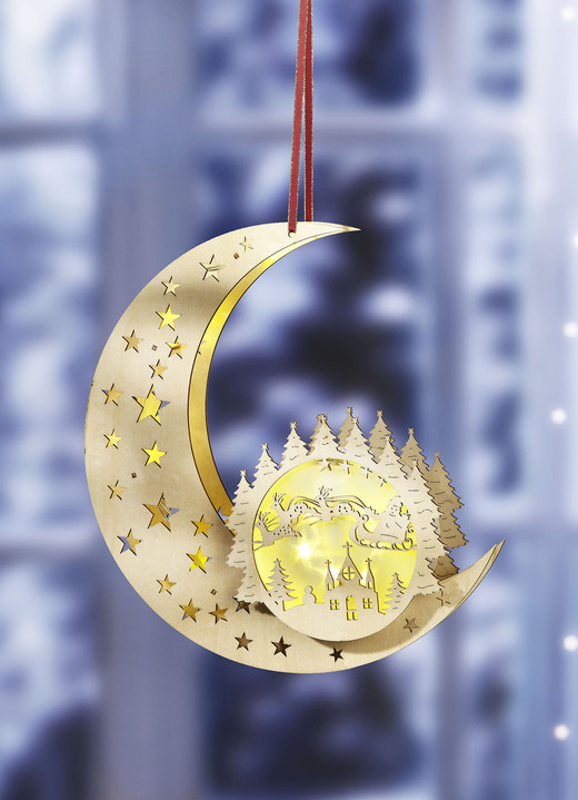 Weihnachten - Beleuchteter Mond, in Farbe NATUR