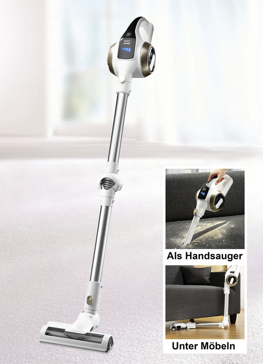 Mit Akku - Livington Prime super leichter Akkusauger mit Knickgelenk, in Farbe WEISS Ansicht 1