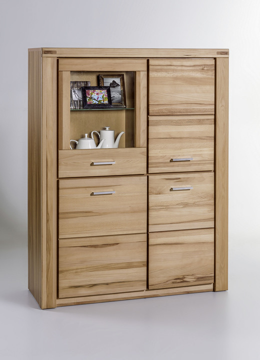 Commodes - Dressoir met massief houten fronten, in Farbe KERNBUCHE Ansicht 1