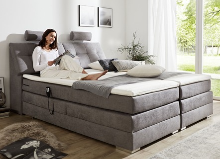 Motor-boxspringbed met verstelbare hoofd- en voeteind