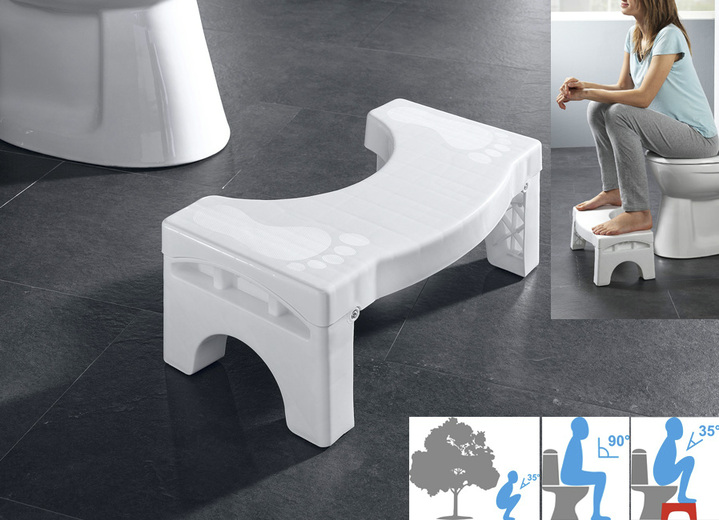 - Opvouwbare toiletkruk, in Farbe WIT Ansicht 1