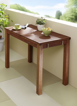 Balkontafel en wasrek in één