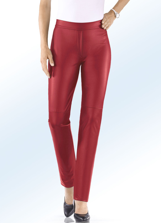 SALE % - Broek van zacht imitatie-nappaleder, in Größe 018 bis 235, in Farbe LICHTGRIJS M.