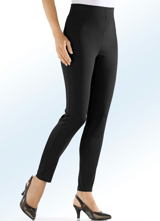 Broeken met elastische band - Shaping broek in 9 kleuren Broeken met elastische band - Shaping broek in 9 kleuren, in Größe 017 bis 052, in Farbe ZWART