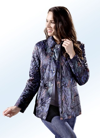 Jacke mit Blüten- und Blätterdessin