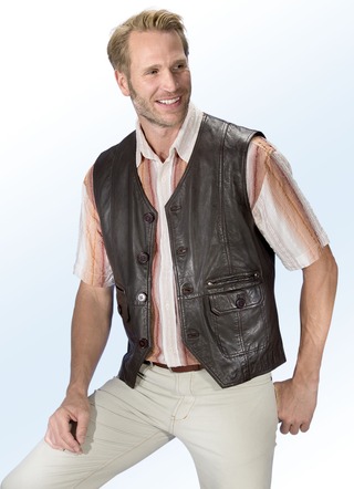 "Redpoint" lederen vest in 2 kleuren
