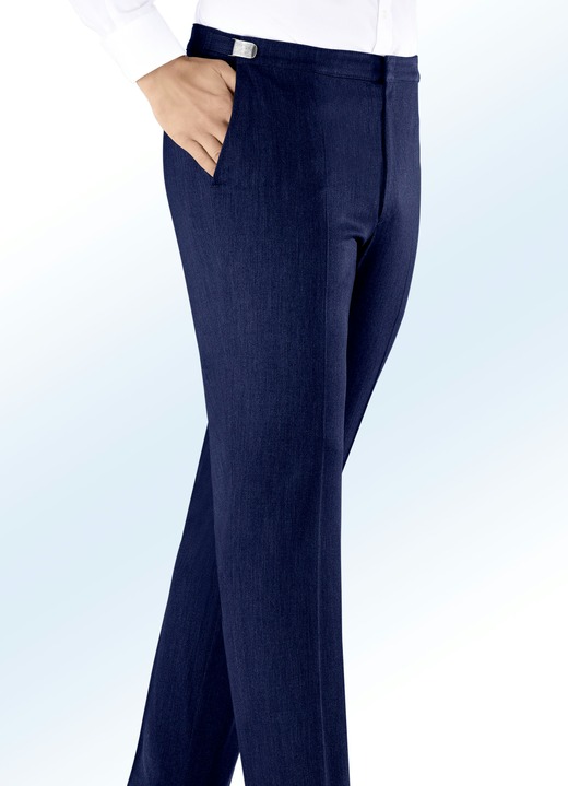 - 'Klaus Modelle' broek met verstelbare tailleband in 2 kleuren, in Größe 025 bis 060, in Farbe MARINE