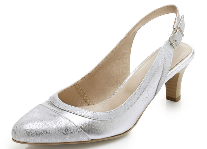 - ELENA EDEN slingpumps in een elegante vorm, in Größe 036 bis 042, in Farbe ZILVER
