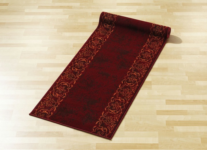 Lopers & trapmatten - Loper op maat gemaakt, geschikt voor vloerverwarming, in Größe 103 (Läufer, 70 cm breit) bis 109 (Läufer, 120 cm breit), in Farbe ROOD Ansicht 1