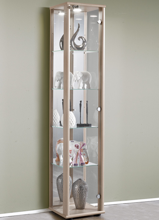- Vitrine, 1 deur, voorzien van LED-verlichting, in Farbe EIKEN SONOMA