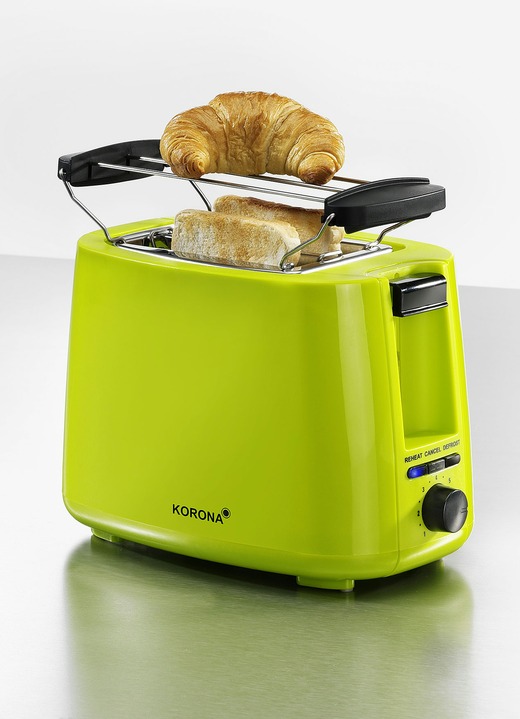 Keukenapparaten-series - ‘KORONA‘ Ontbijtset, in verschillende uitvoeringen, in Farbe GROENE, in Ausführung Toaster Ansicht 1