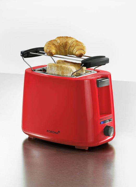Keukenapparaten-series - ‘KORONA‘ ontbijtset, in verschillende uitvoeringen, in Farbe ROOD, in Ausführung Toaster Ansicht 1