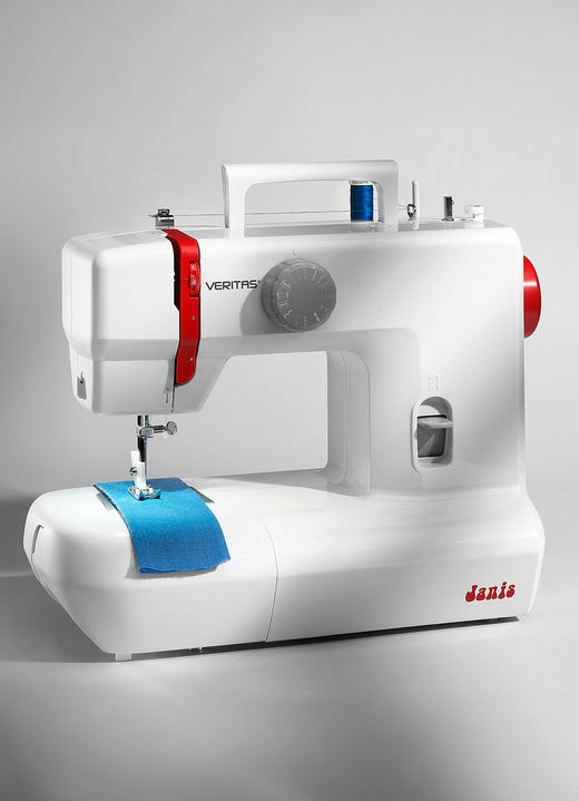 Naaimachines - Veritas Janis naaimachine met vrije arm, in Farbe WIT/ROOD Ansicht 1