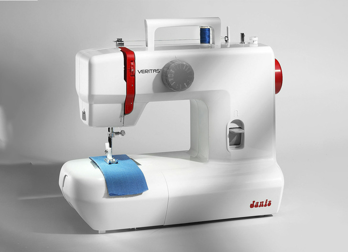 Naaimachines - Veritas Janis naaimachine met vrije arm, in Farbe WIT/ROOD