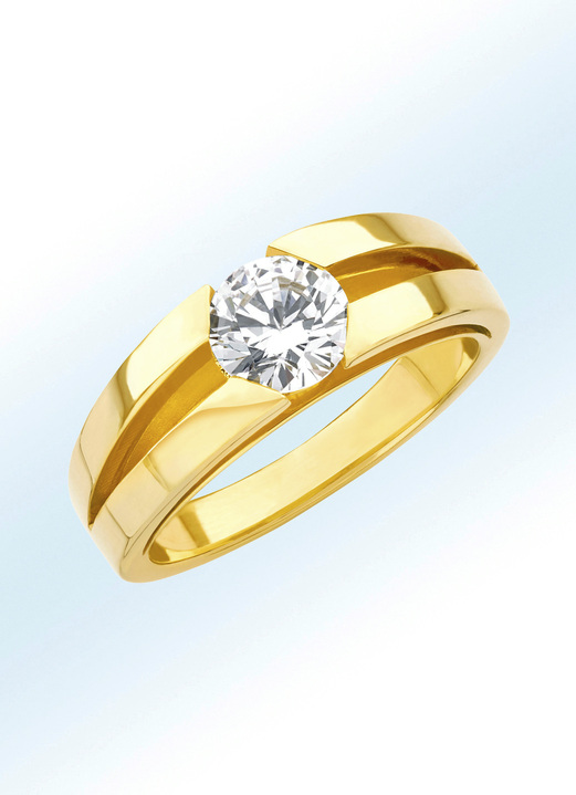Loepzuivere diamantsieraden - Damesring met loepzuivere briljant, in Größe 160 bis 220, in Farbe  Ansicht 1