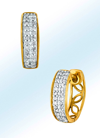 Creoolse oorbellen met diamanten