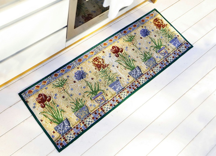 Schoonloopmatten - Deurmat met bloemenpatroon, in Farbe MULTICOLOR