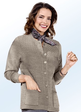 Vest met structuurmix