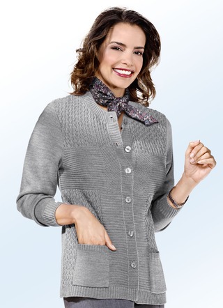 Vest met structuurmix