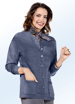 Vest met structuurmix