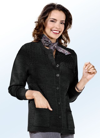 Vest met structuurmix