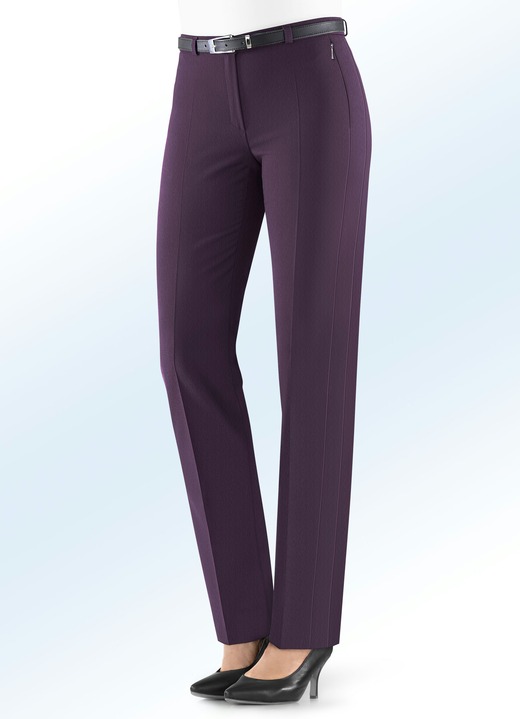 Broeken - Aantrekkelijke broek met stretch tailleband, in Größe 018 bis 245, in Farbe BOURGOND GEM. Ansicht 1
