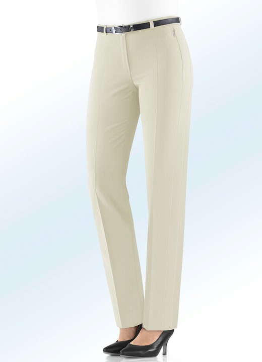 Broeken - Aantrekkelijke broek met stretch tailleband, in Größe 018 bis 245, in Farbe BEIGE GEM. Ansicht 1