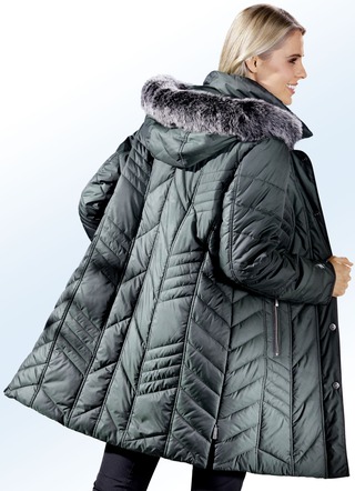 Korte mantel met afneembare capuchon