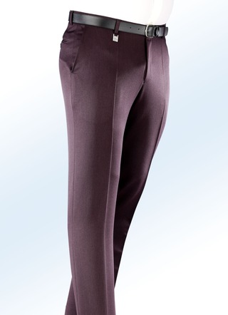 ‘Klaus Modelle‘ broek met lage taille met sierhanger in 4 kleuren