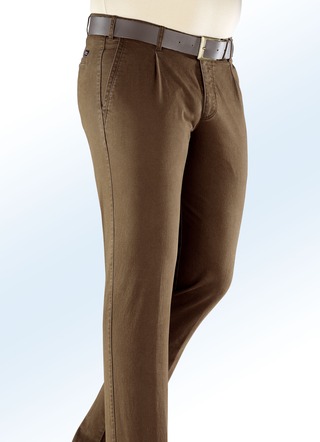 ‘Brühl‘ broek met lage taille met elastische tailleband in 4 kleuren