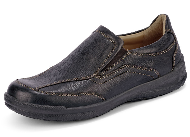 Instappers & veterschoenen - Slipper met praktisch verwisselbaar voetbed, in Größe 040 bis 047, in Farbe MOKKA Ansicht 1