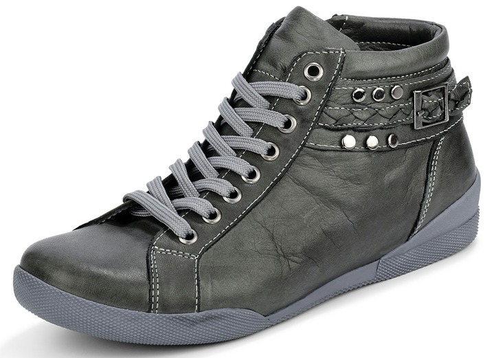 Laarzen & laarsjes - Andrea Conti veterlaarzen in een trendy look, in Größe 036 bis 042, in Farbe ANTRACIET Ansicht 1