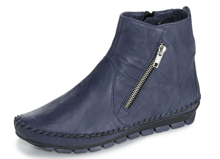 Laarzen & laarsjes - Gemini, comfortabele dames enkellaarsjes, breedte G, met uitneembaar voetbed, in Größe 036 bis 042, in Farbe BLAUW Ansicht 1