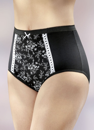 Vierpack slips met bloemenprint
