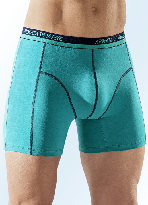 - Set van vier broeken van fijne jersey, iets langere pijpen, effen, in Größe 004 bis 011, in Farbe 2X GROEN-MARINE, 2X MARINE-GROEN