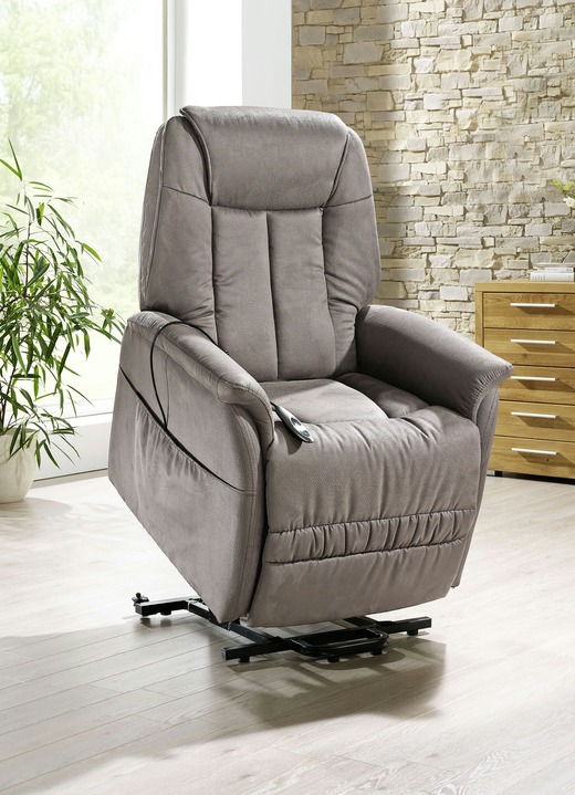 TV-Fauteuil / Relax-fauteuil - Tv-fauteuil met motor en opstahulp, in Farbe GRIJSBRUIN Ansicht 1