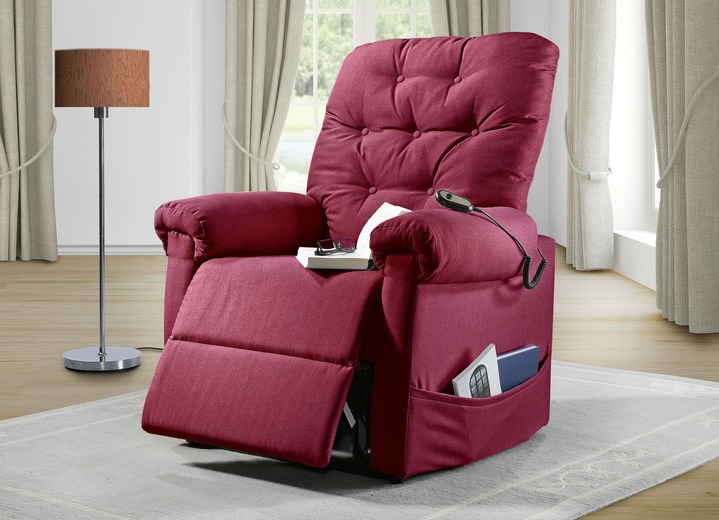 TV-Fauteuil / Relax-fauteuil - Tv-fauteuil met motor en opstahulp, in Farbe ROOD Ansicht 1
