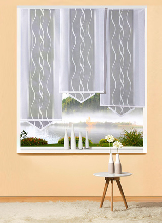 Schuifgordijn met discreet golfdesign
