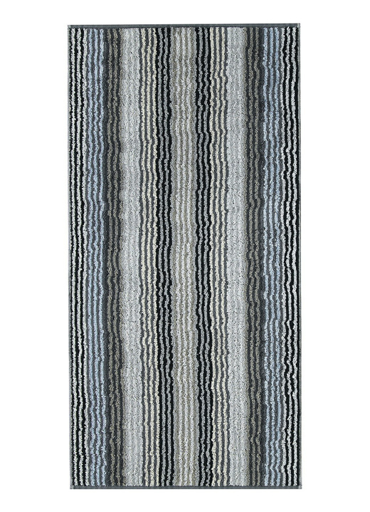 Handdoeken - Badstof serie “Stripes” van “Cawö”, in Größe 200 (1 handdoek 50/100 cm) bis 204 (1 handdoek, 70/140 cm), in Farbe ANTRACIET Ansicht 1