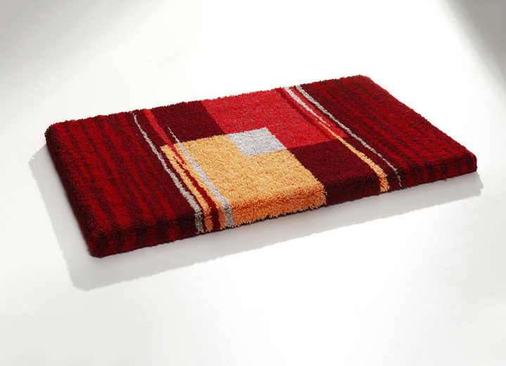 Badmatten - Badmattenset met antislip-onderkant, in Größe 100 (Matje, halfrond 50/80 cm) bis 112 (Toiletdekselafdekking 47/50 cm), in Farbe LICHTGRIJS M. Ansicht 1