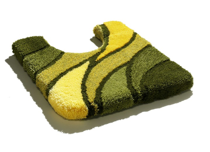 Badmatten - Kleine Wolke badkamerset in Table Tuft kwaliteit, in Größe 100 (douchemat, 50/80 cm) bis 112 (Toiletdekselafdekking 47/50 cm), in Farbe GROEN Ansicht 1