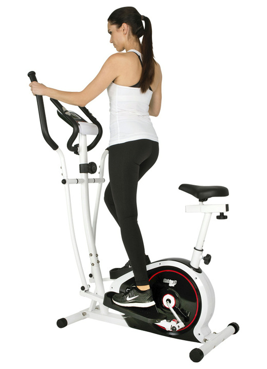 Fitness - Christopeit crosstrainer met zitje CT4, in Farbe WT-ZWT-ROOD Ansicht 1