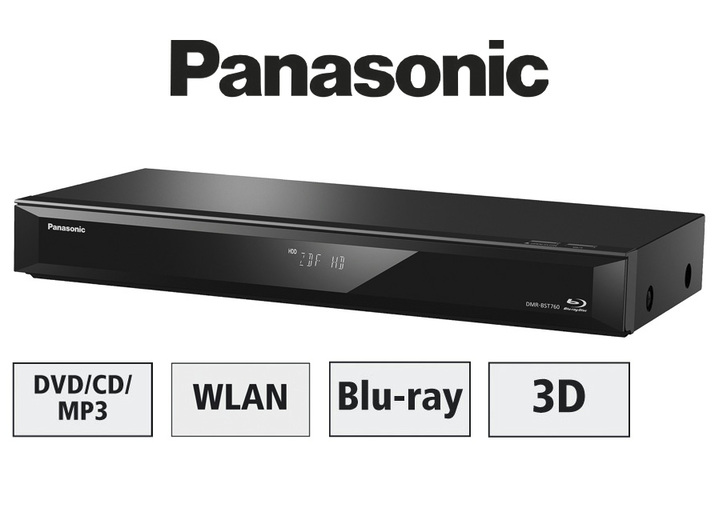 TV - Panasonic Blu-Ray recorder met dubbele receiver, in Farbe ZWART, in Ausführung met Sat ontvanger Ansicht 1