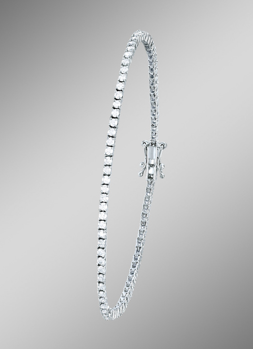 Armbanden - Hoogwaardige witgouden armband met diamanten, in Farbe  Ansicht 1