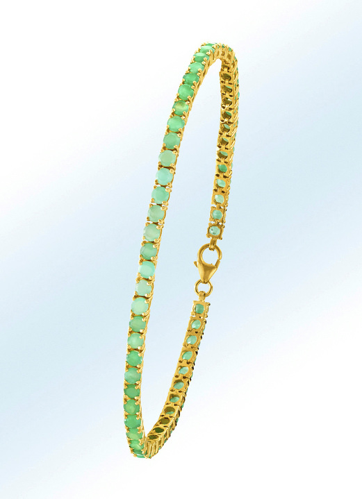 Armbanden - Armband met smaragden, in Farbe