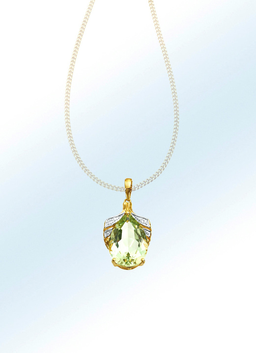Hangers - Kettinghanger met groene amethist, in Farbe