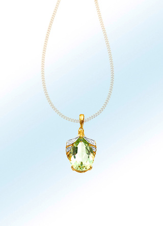 Kettinghanger met groene amethist