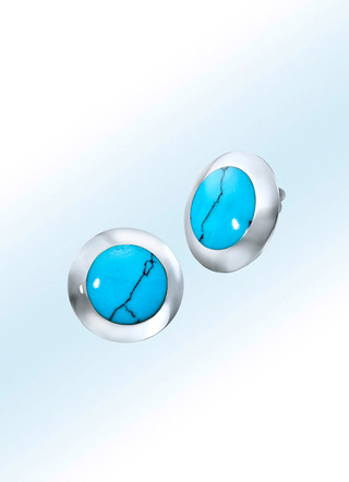 Clip-oorbellen met turquoise