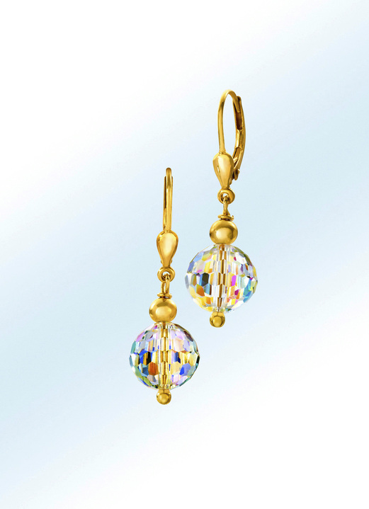 Swarovski - Oorbellen met Swarovski-kogels, in Farbe