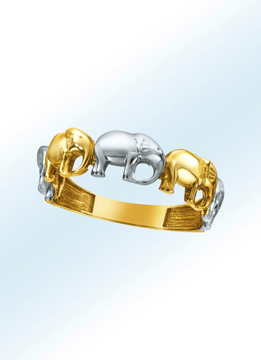 Ringen - Tweekleurige damesring, in Größe 160 bis 220, in Farbe